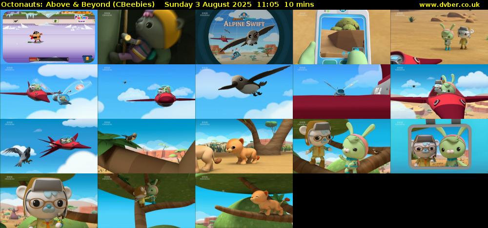 Octonauts: Above & Beyond (CBeebies) Sunday 3 August 2025 11:05 - 11:15