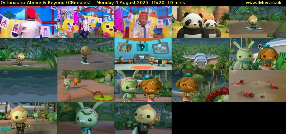 Octonauts: Above & Beyond (CBeebies) Monday 4 August 2025 15:20 - 15:30