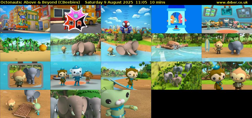Octonauts: Above & Beyond (CBeebies) Saturday 9 August 2025 11:05 - 11:15
