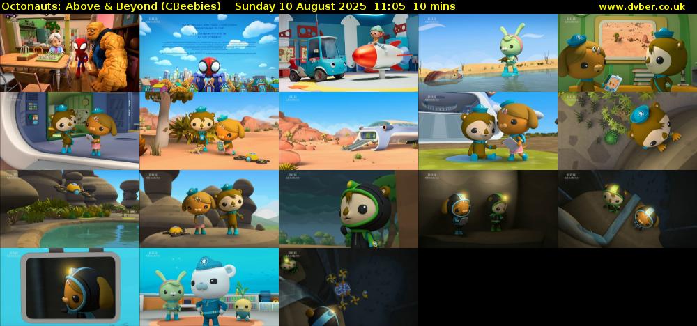 Octonauts: Above & Beyond (CBeebies) Sunday 10 August 2025 11:05 - 11:15