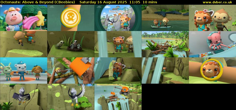 Octonauts: Above & Beyond (CBeebies) Saturday 16 August 2025 11:05 - 11:15