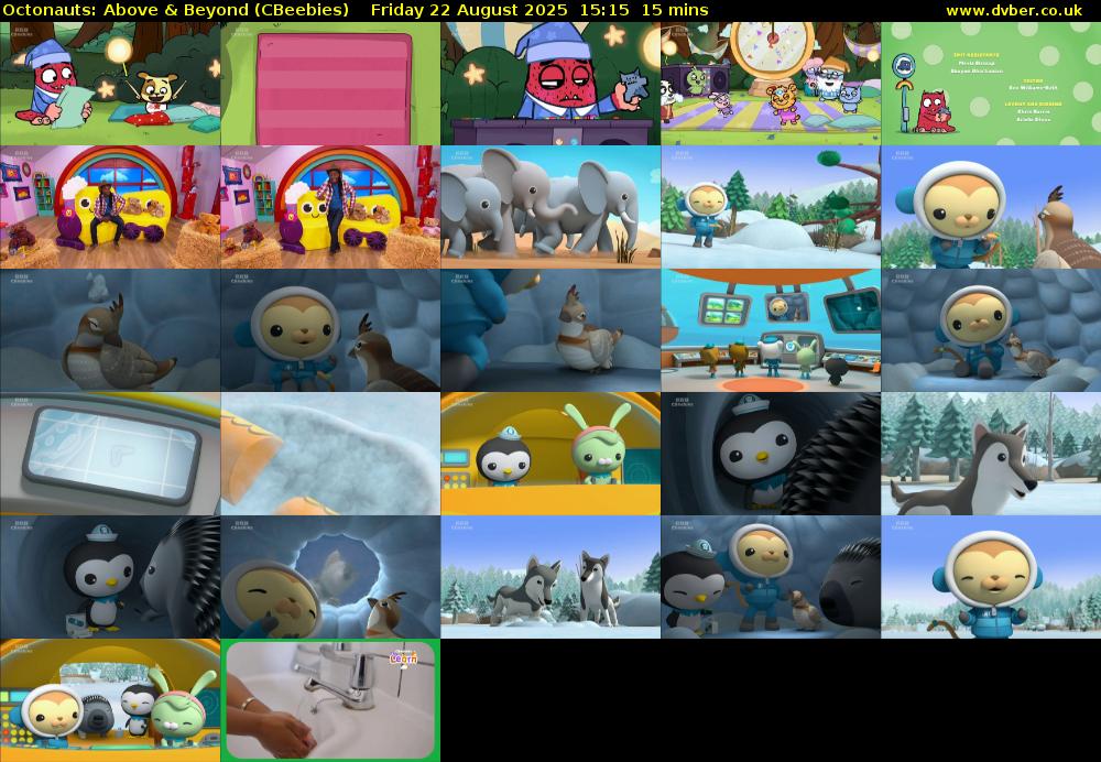 Octonauts: Above & Beyond (CBeebies) Friday 22 August 2025 15:15 - 15:30