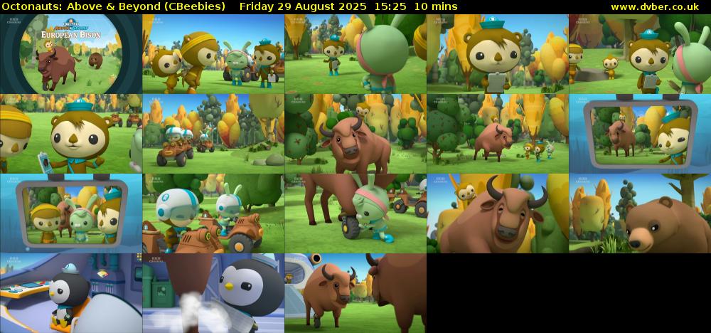 Octonauts: Above & Beyond (CBeebies) Friday 29 August 2025 15:25 - 15:35