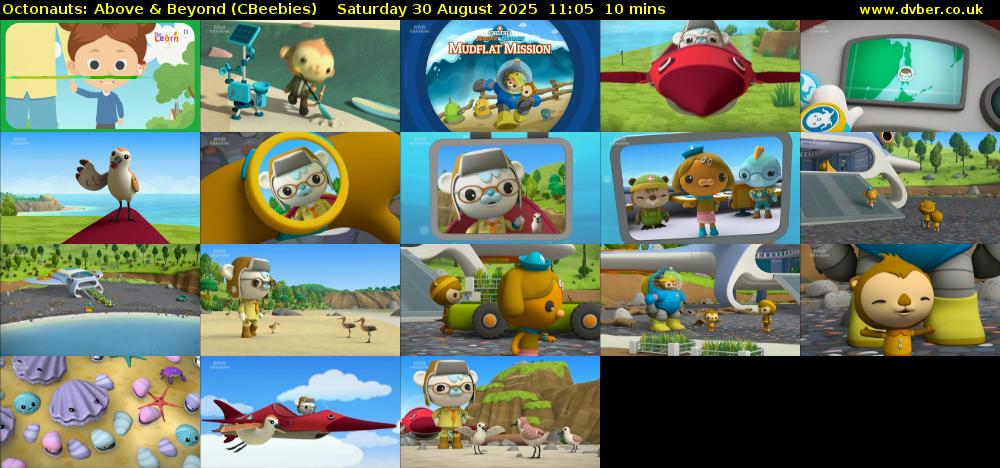 Octonauts: Above & Beyond (CBeebies) Saturday 30 August 2025 11:05 - 11:15