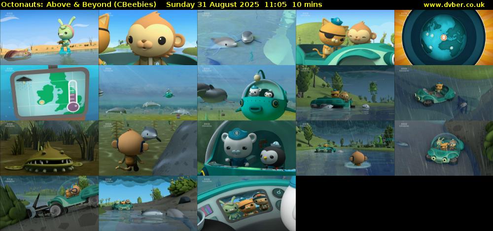 Octonauts: Above & Beyond (CBeebies) Sunday 31 August 2025 11:05 - 11:15