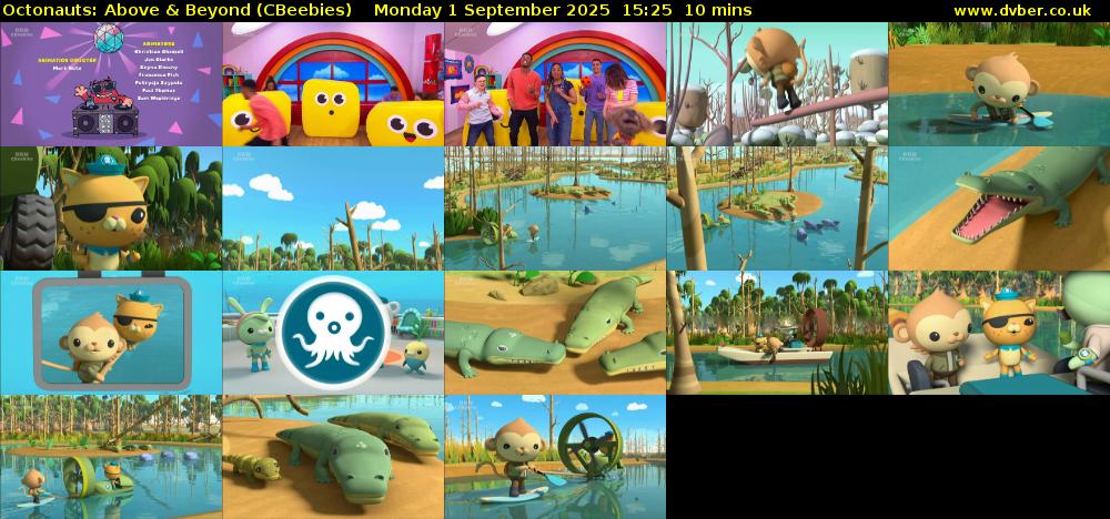 Octonauts: Above & Beyond (CBeebies) Monday 1 September 2025 15:25 - 15:35