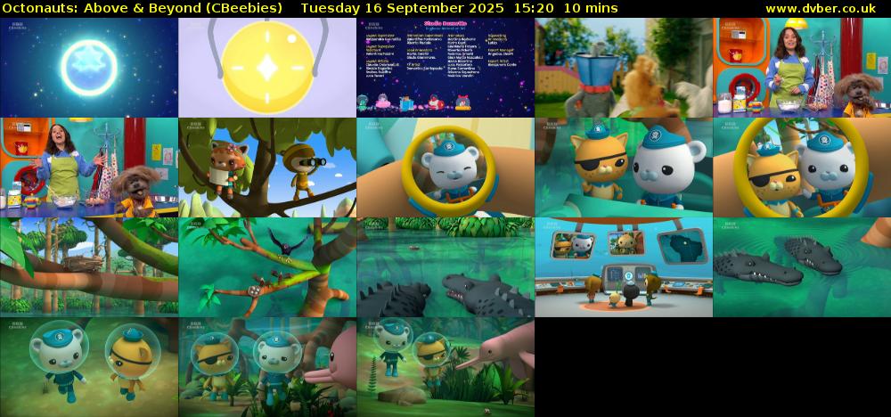 Octonauts: Above & Beyond (CBeebies) Tuesday 16 September 2025 15:20 - 15:30