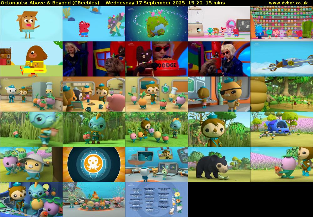 Octonauts: Above & Beyond (CBeebies) Wednesday 17 September 2025 15:20 - 15:35