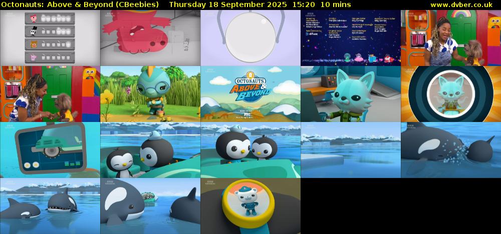 Octonauts: Above & Beyond (CBeebies) Thursday 18 September 2025 15:20 - 15:30