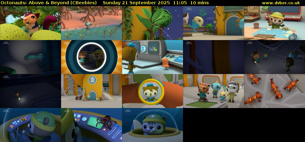 Octonauts: Above & Beyond (CBeebies) Sunday 21 September 2025 11:05 - 11:15