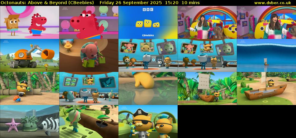Octonauts: Above & Beyond (CBeebies) Friday 26 September 2025 15:20 - 15:30