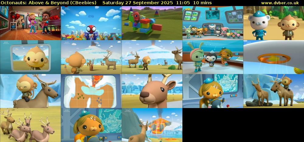 Octonauts: Above & Beyond (CBeebies) Saturday 27 September 2025 11:05 - 11:15