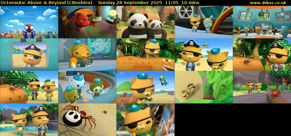 Octonauts: Above & Beyond (CBeebies) Sunday 28 September 2025 11:05 - 11:15