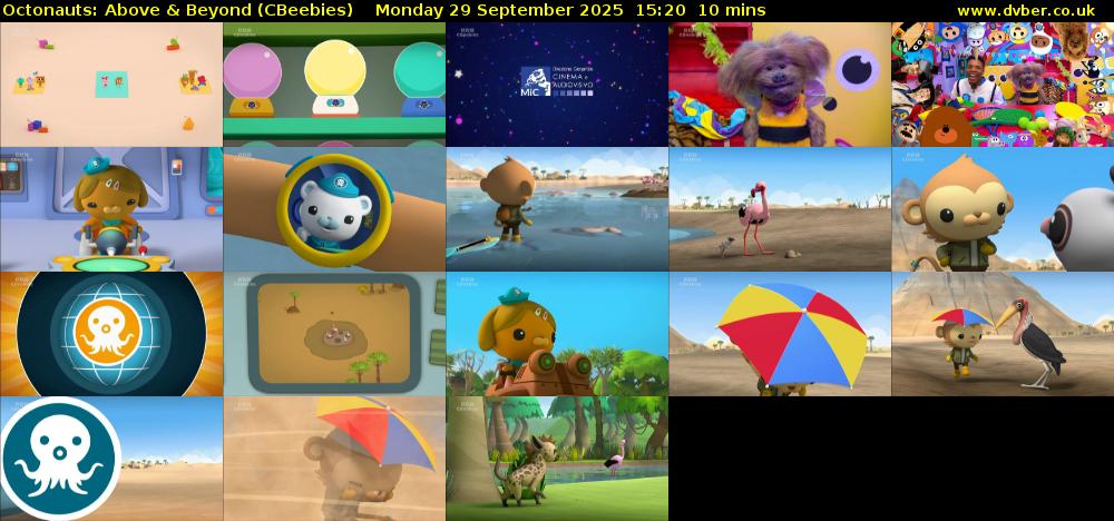 Octonauts: Above & Beyond (CBeebies) Monday 29 September 2025 15:20 - 15:30