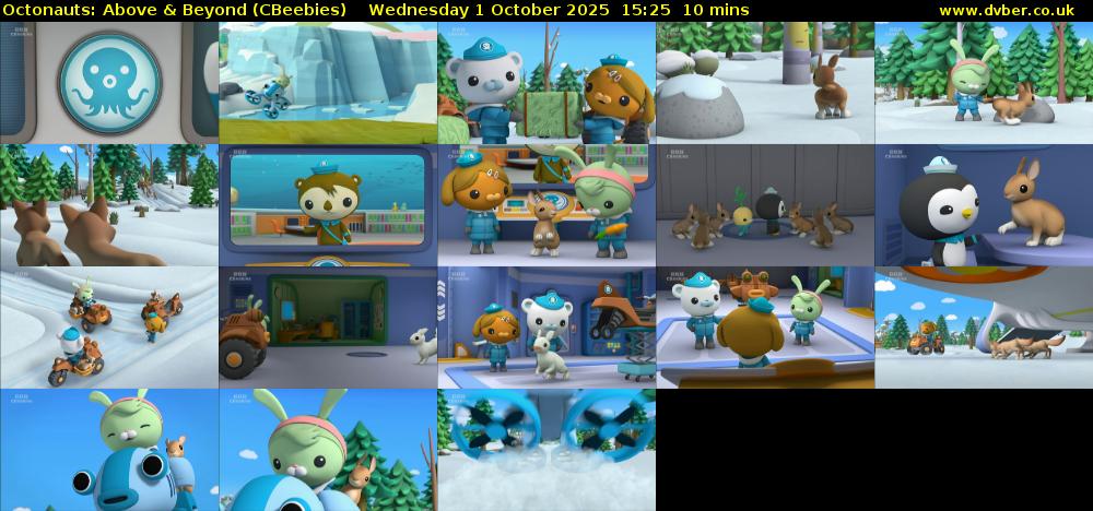 Octonauts: Above & Beyond (CBeebies) Wednesday 1 October 2025 15:25 - 15:35