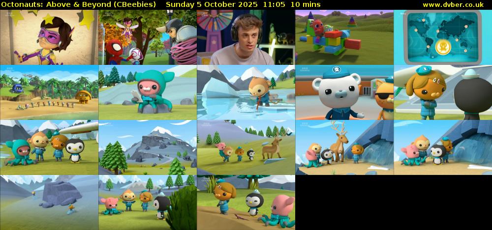 Octonauts: Above & Beyond (CBeebies) Sunday 5 October 2025 11:05 - 11:15