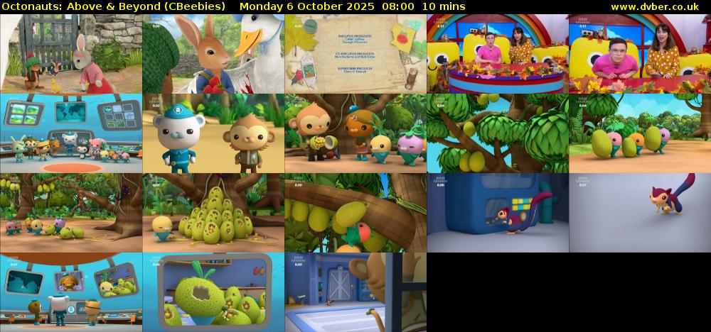 Octonauts: Above & Beyond (CBeebies) Monday 6 October 2025 08:00 - 08:10