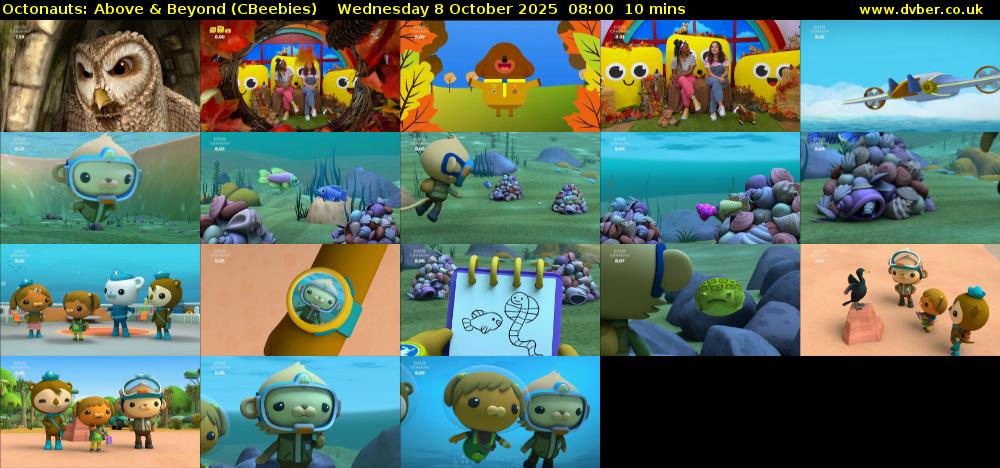Octonauts: Above & Beyond (CBeebies) Wednesday 8 October 2025 08:00 - 08:10