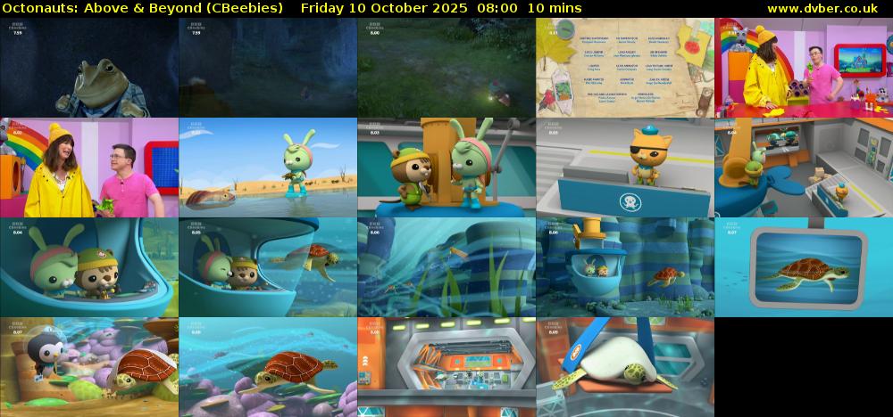 Octonauts: Above & Beyond (CBeebies) Friday 10 October 2025 08:00 - 08:10