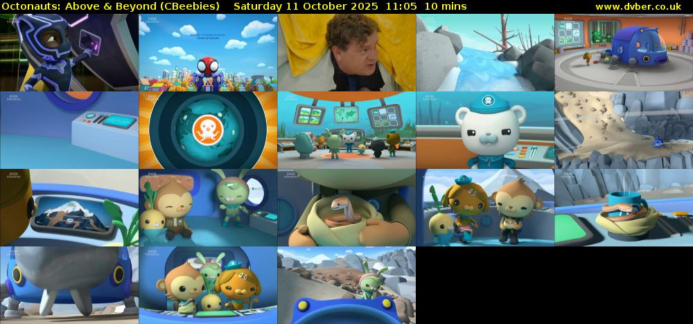 Octonauts: Above & Beyond (CBeebies) Saturday 11 October 2025 11:05 - 11:15