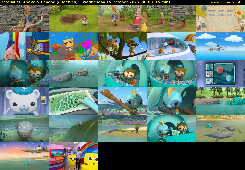 Octonauts: Above & Beyond (CBeebies) Wednesday 15 October 2025 08:00 - 08:15