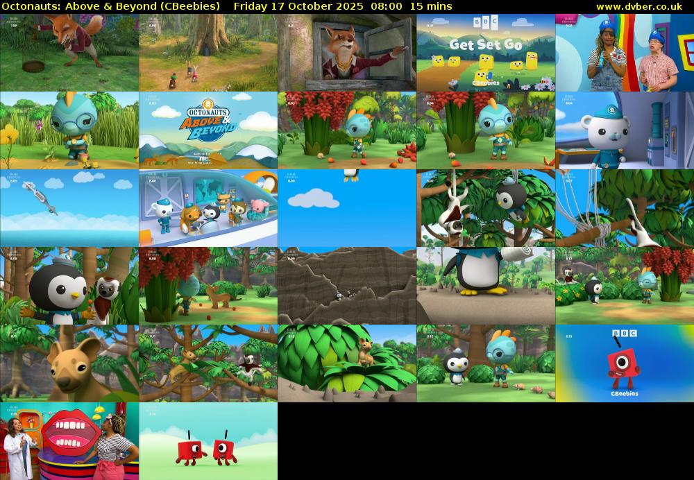 Octonauts: Above & Beyond (CBeebies) Friday 17 October 2025 08:00 - 08:15