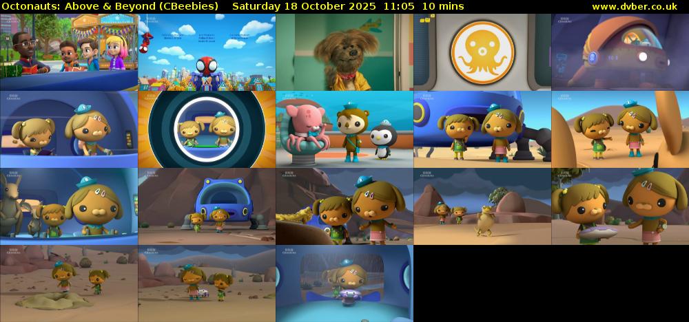Octonauts: Above & Beyond (CBeebies) Saturday 18 October 2025 11:05 - 11:15