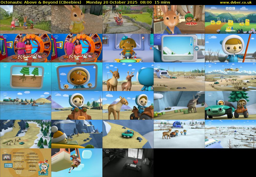 Octonauts: Above & Beyond (CBeebies) Monday 20 October 2025 08:00 - 08:15