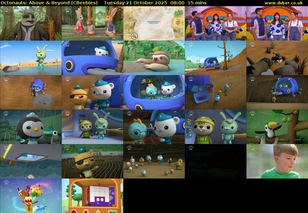 Octonauts: Above & Beyond (CBeebies) Tuesday 21 October 2025 08:00 - 08:15