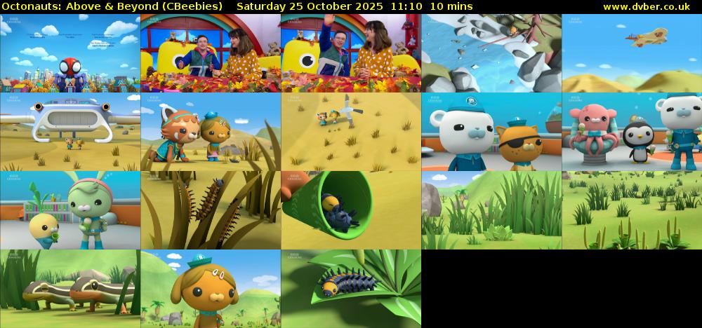Octonauts: Above & Beyond (CBeebies) Saturday 25 October 2025 11:10 - 11:20
