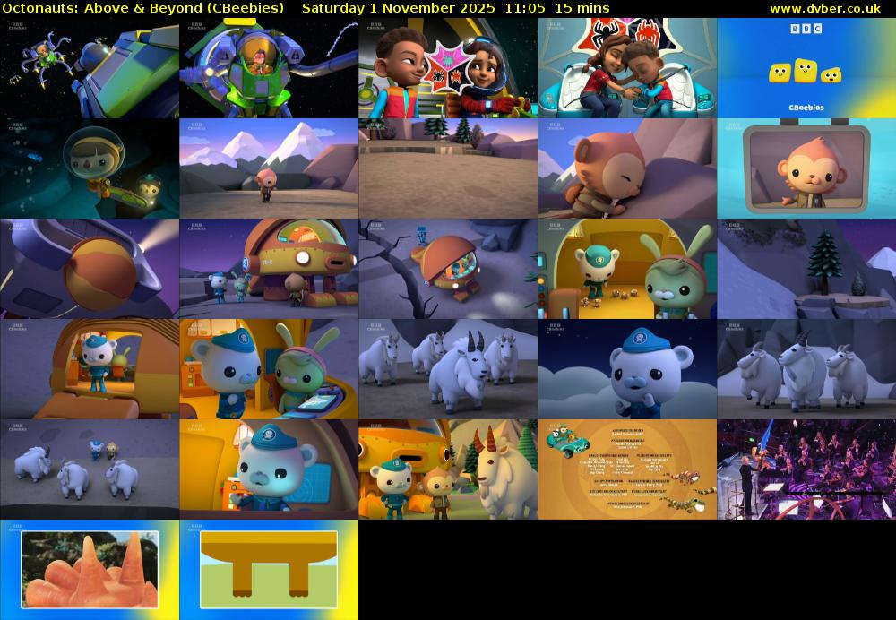 Octonauts: Above & Beyond (CBeebies) Saturday 1 November 2025 11:05 - 11:20