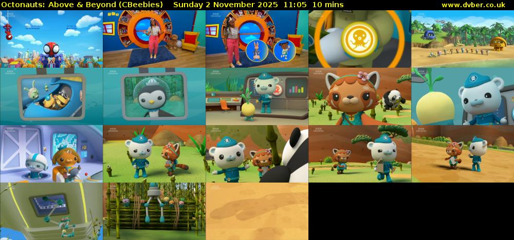 Octonauts: Above & Beyond (CBeebies) Sunday 2 November 2025 11:05 - 11:15