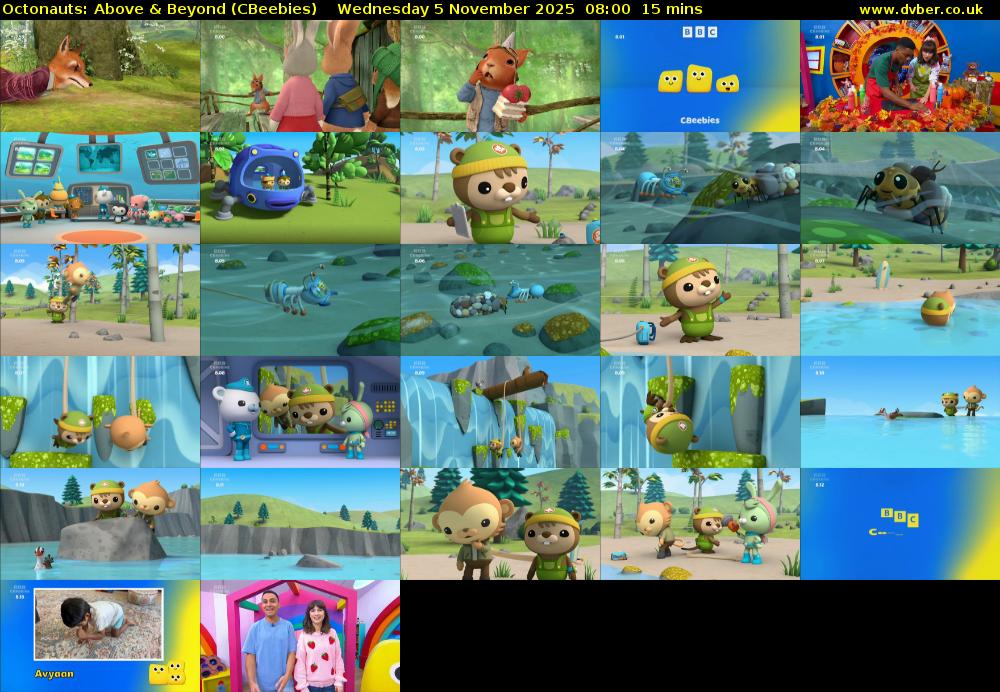 Octonauts: Above & Beyond (CBeebies) Wednesday 5 November 2025 08:00 - 08:15