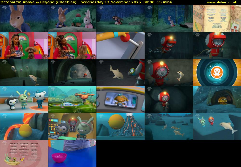 Octonauts: Above & Beyond (CBeebies) Wednesday 12 November 2025 08:00 - 08:15