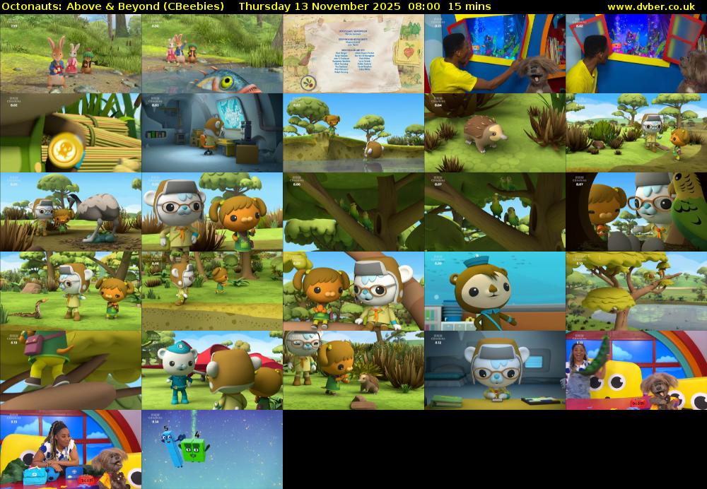 Octonauts: Above & Beyond (CBeebies) Thursday 13 November 2025 08:00 - 08:15