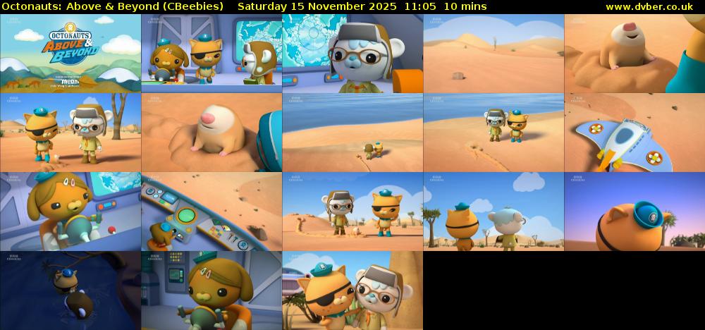 Octonauts: Above & Beyond (CBeebies) Saturday 15 November 2025 11:05 - 11:15