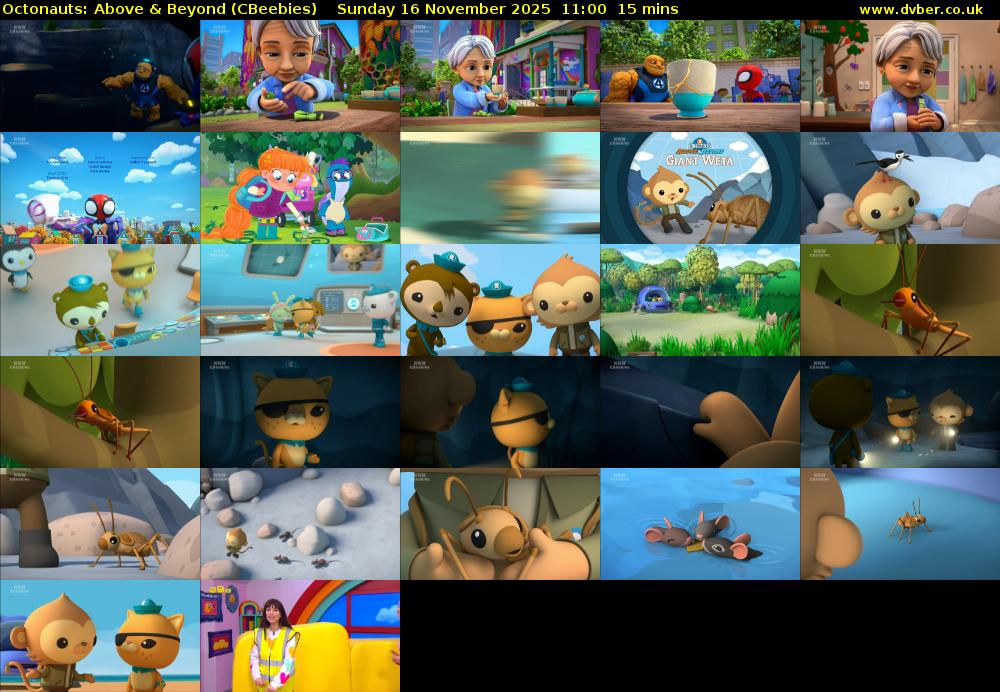 Octonauts: Above & Beyond (CBeebies) Sunday 16 November 2025 11:00 - 11:15