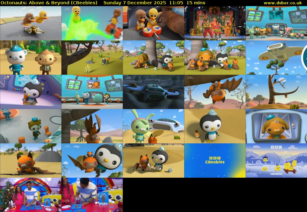 Octonauts: Above & Beyond (CBeebies) Sunday 7 December 2025 11:05 - 11:20