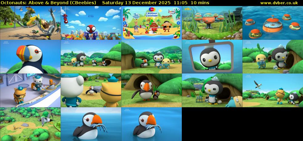 Octonauts: Above & Beyond (CBeebies) Saturday 13 December 2025 11:05 - 11:15
