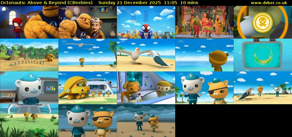 Octonauts: Above & Beyond (CBeebies) Sunday 21 December 2025 11:05 - 11:15