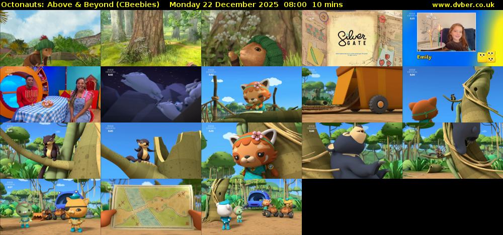 Octonauts: Above & Beyond (CBeebies) Monday 22 December 2025 08:00 - 08:10
