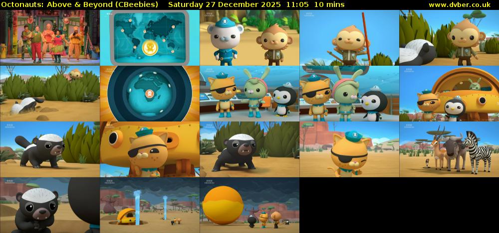 Octonauts: Above & Beyond (CBeebies) Saturday 27 December 2025 11:05 - 11:15