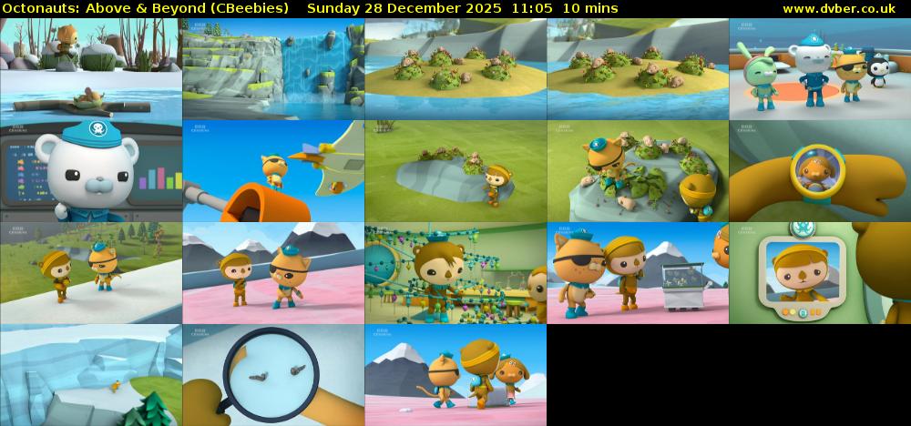Octonauts: Above & Beyond (CBeebies) Sunday 28 December 2025 11:05 - 11:15