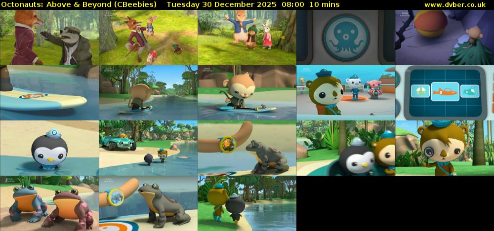 Octonauts: Above & Beyond (CBeebies) Tuesday 30 December 2025 08:00 - 08:10