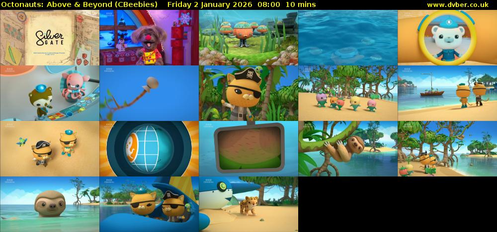 Octonauts: Above & Beyond (CBeebies) Friday 2 January 2026 08:00 - 08:10