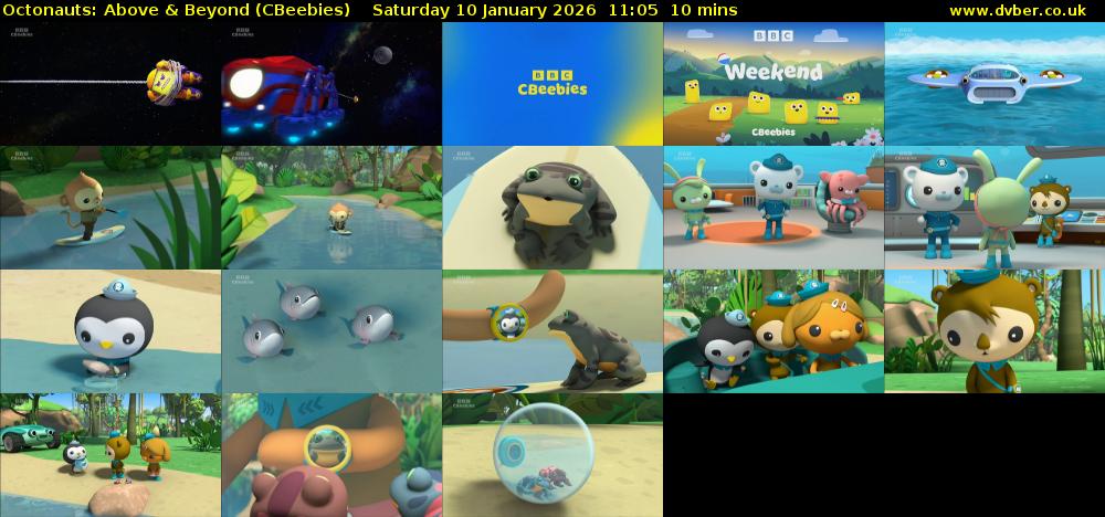 Octonauts: Above & Beyond (CBeebies) Saturday 10 January 2026 11:05 - 11:15