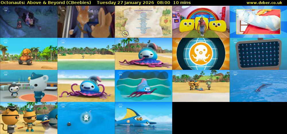 Octonauts: Above & Beyond (CBeebies) Tuesday 27 January 2026 08:00 - 08:10