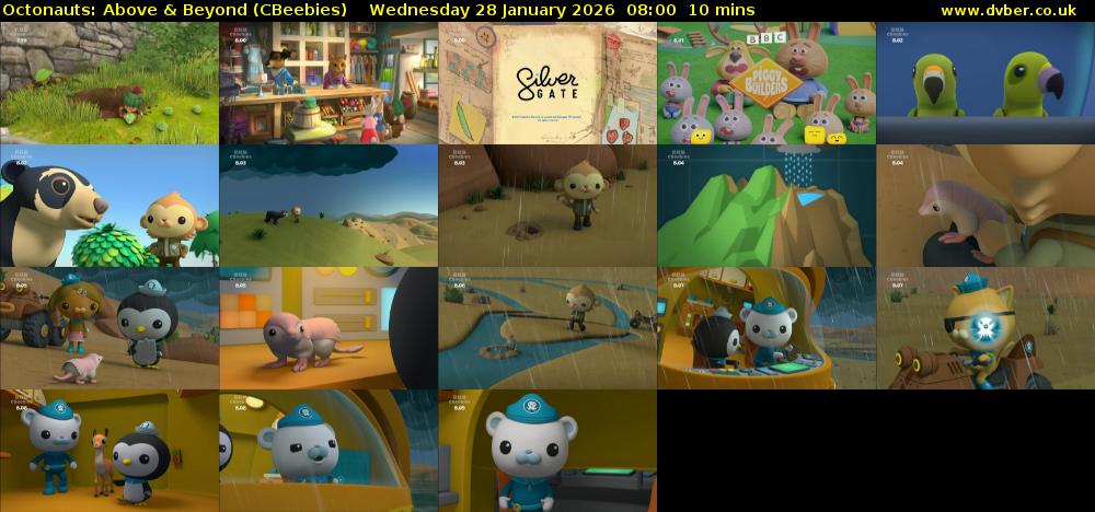 Octonauts: Above & Beyond (CBeebies) Wednesday 28 January 2026 08:00 - 08:10