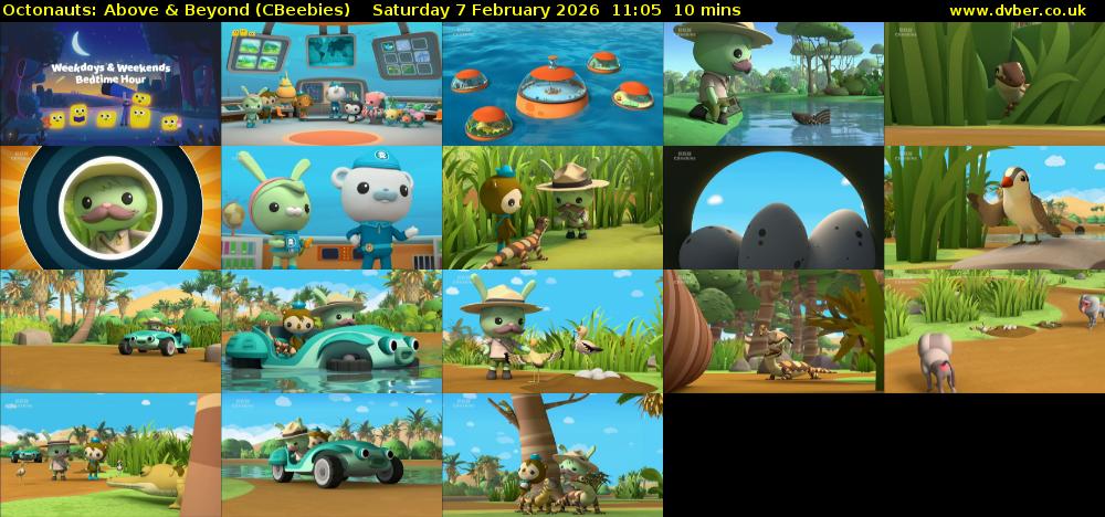 Octonauts: Above & Beyond (CBeebies) Saturday 7 February 2026 11:05 - 11:15