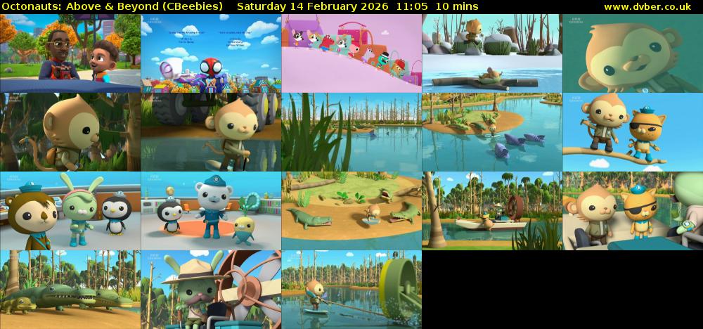 Octonauts: Above & Beyond (CBeebies) Saturday 14 February 2026 11:05 - 11:15